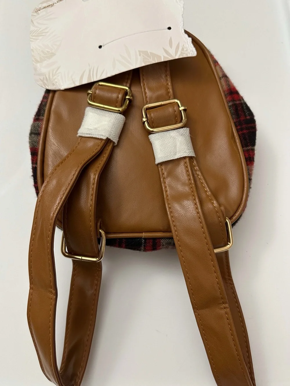 Tommy Bahama Tartan Plaid Mini Backpack Fall Preppy Coastal School Casual